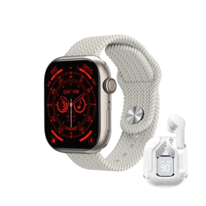 ساعت هوشمند سری 10 و ایرپاد شیشه ای ویسمی مدل WISME-X26 با 5 بند متنوع