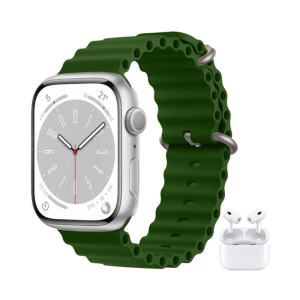 ساعت هوشمند سری ۱۰ و ایرپادپرو مدل KEQIWEAR KW55 MAX با 7 بند متنوع