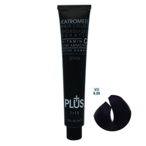  رنگ مو کاترومر شماره 4.20 رنگ شرابی متوسط حجم 100 میلی لیتر