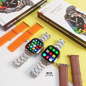 ساعت هوشمند ویسمی مدل WISME WS-79 ULTRA2 با بند فلزی و چرمی