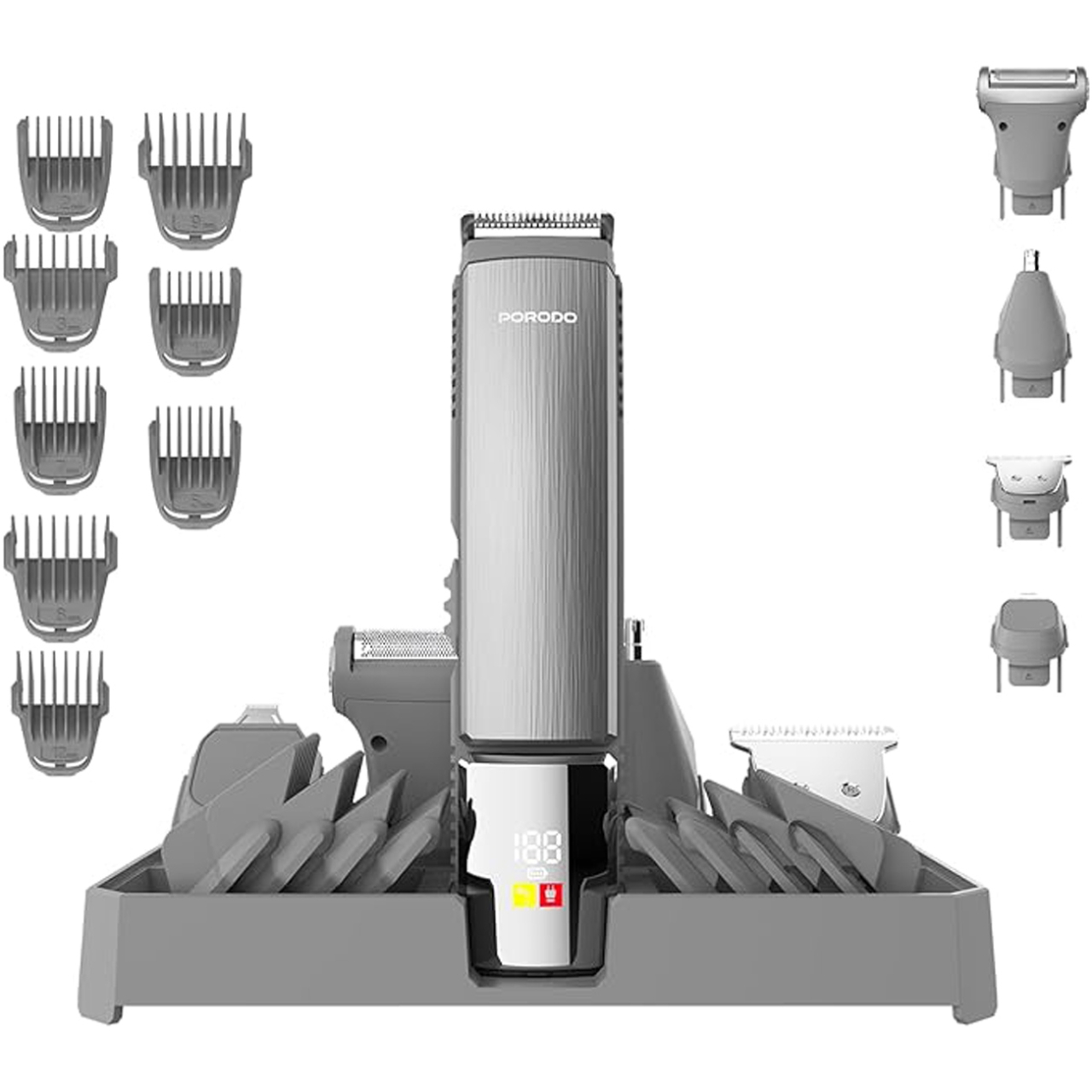 ست ریش تراش و ماشین اصلاح شارژی 14 کاره پورودو Porodo PD-LFST112-SL