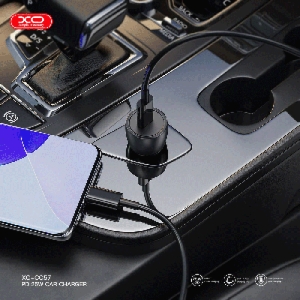  شارژر فندکی فست شارژ ماشین تایپ سی 25 وات ایکس او با کابل تایپ سی مدل CC57 