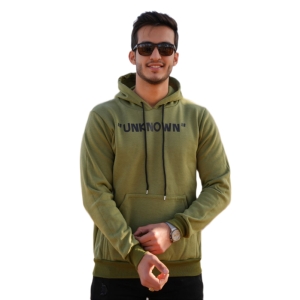 هودی مردانه پشت چاپ TIME داخل کرکی رنگ سبز