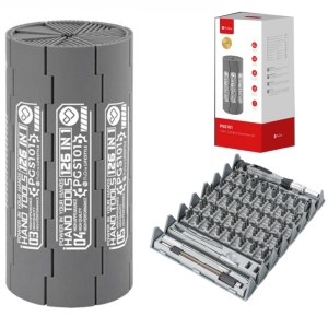  ست پیچ گوشتی آهنربایی استوانه‌ای 126 عددی پرووان مدل Proone PGS101 