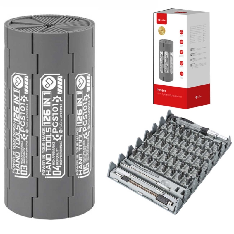  ست پیچ گوشتی آهنربایی استوانه‌ای 126 عددی پرووان مدل Proone PGS101 