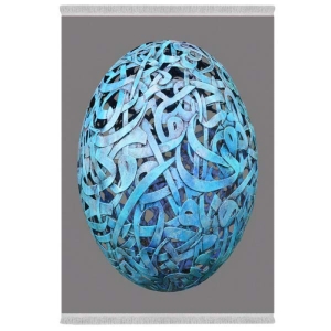 فرش پارچه‌ای دفه مدل فرشینه شانل مخمل طرح فانتزی کد 7271