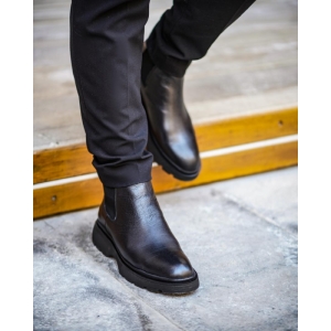 پوتین مردانه چرم نعمتی اسپرت مدل چلسی کشی مشکی