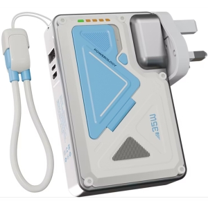  پاوربانک 10000 وایرلس و شارژر دیواری Type-C، USB و لایتنینگ فست شارژ 35 وات پاورولوژی مدل PPBCHA80 