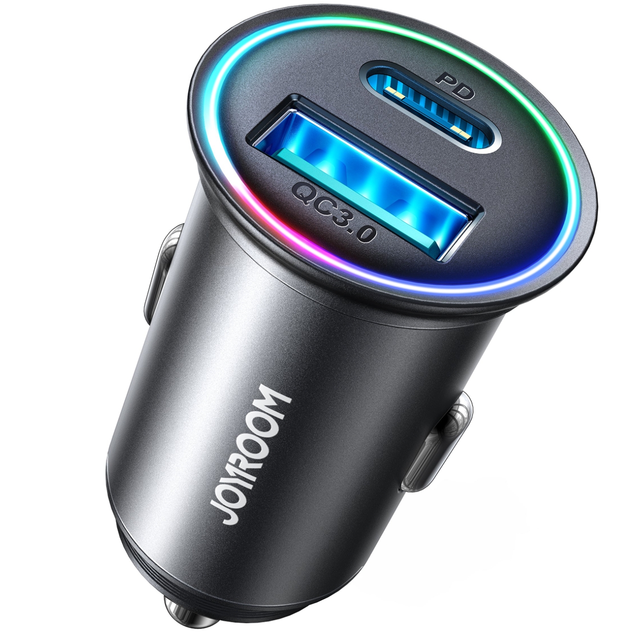  شارژر فندکی فست شارژ ماشین تایپ‌سی و یواس‌بی 60 وات جویروم مدل JR-CCN04 