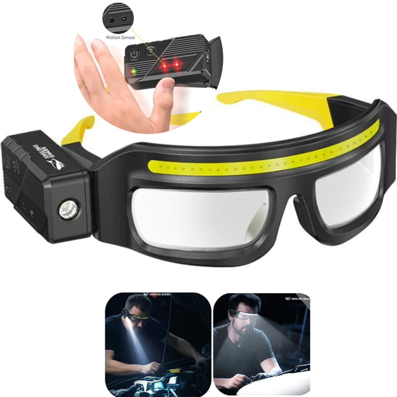 هدلایت سنسوردار و عینک کار اسمایلینگ شارک مدل SmilingShark TD0243