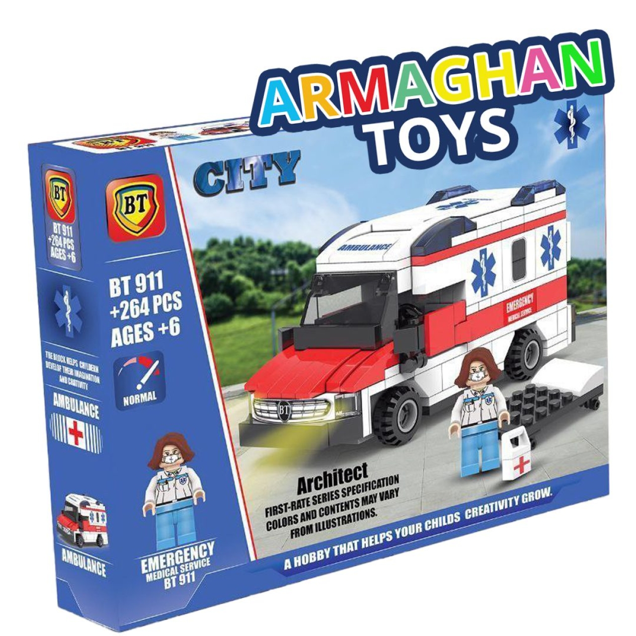 لگو ماشین BT مدل آمبولانس 264 قطعه