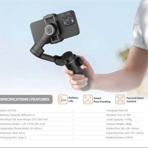 گیمبال سه محوره ردیاب چهره خودکار پورودو مدل Porodo PDLFST176BK