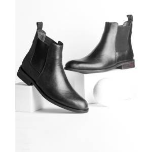 پوتین مردانه چرم نعمتی رسمی مدل 2024 کشی مشکی 