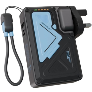  پاوربانک 10000 وایرلس و شارژر دیواری Type-C، USB و لایتنینگ فست شارژ 35 وات پاورولوژی مدل PPBCHA80 