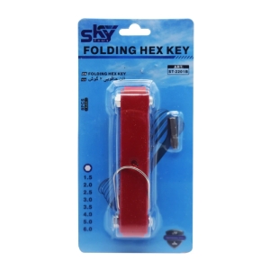 آچار آلن شش گوش H چاقویی تاشو 8 عددی اسکای مدل ST-2201B