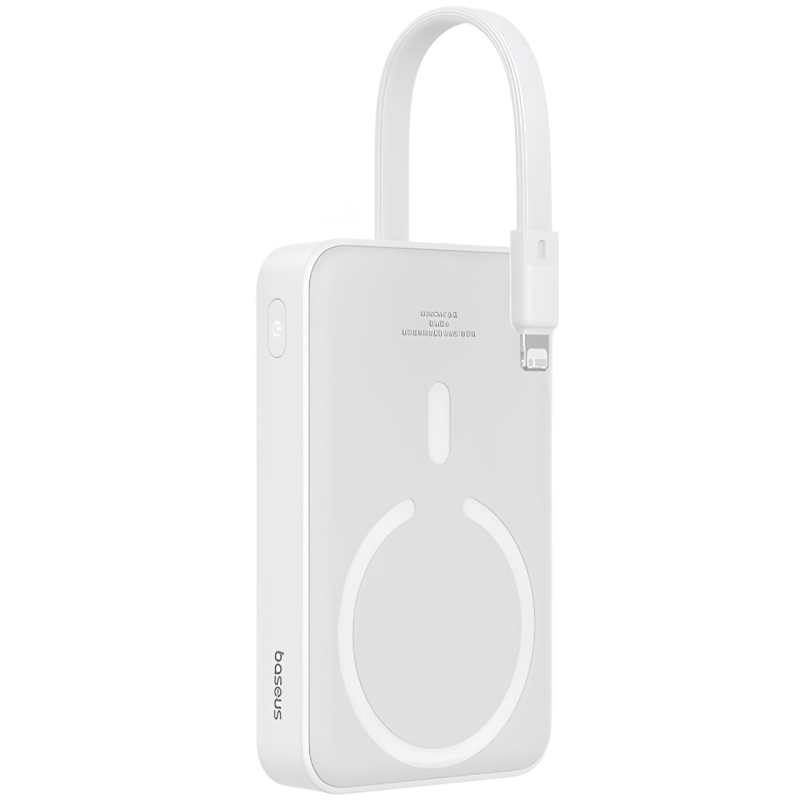  پاور بانک وایرلس مگنتی 20 وات 10000 با کابل لایتنینگ بیسوس مدل P10022108212-00 