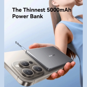  پاوربانک مگنتی 15 وات و تایپ سی 20 وات فست شارژ 5000 فوق‌العاده ظریف جویروم مدل  JR-PBM08 