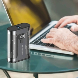  پاوربانک یو اس بی و تایپ سی 20وات فست شارژ 10000 طرح شفاف پاورولوژی مدل PPBCHA24 