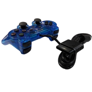 دسته بازی پلی استیشن 2 مدل شیشه ای آبی