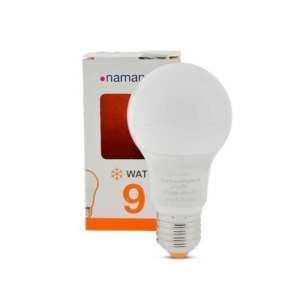لامپ ال ای دی حبابی 9 وات نمانور مدل A60 پایه E27 مجوعه 6 عددی