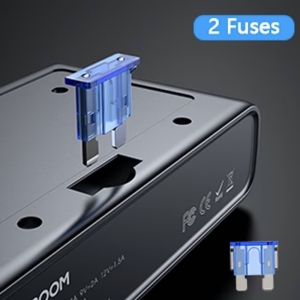  شارژر فندکی فست شارژ ماشین 179 وات تایپ‌سی و یو‌اس‌بی جویرم مدل JR-CCL01 