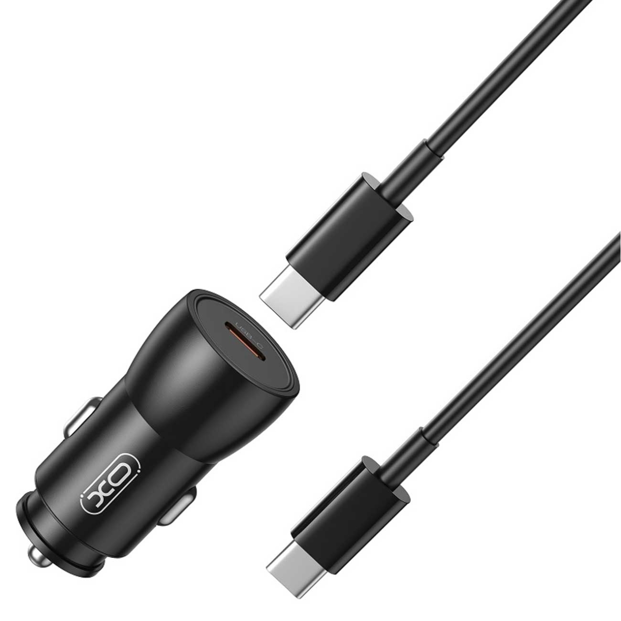  شارژر فندکی فست شارژ ماشین تایپ سی 25 وات ایکس او با کابل تایپ سی مدل CC57 