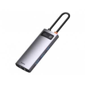  هاب 6 پورت بیسوس مدل Baseus Metal Gleam 6 in 1 Multifunctional Type-C HUB 100W WKWG000003 