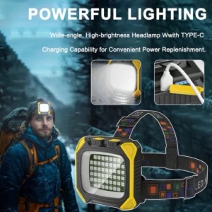 چراغ پیشانی شارژی 3000 میلیآمپرساعت اسمایلینگ شارک مدل TD0183