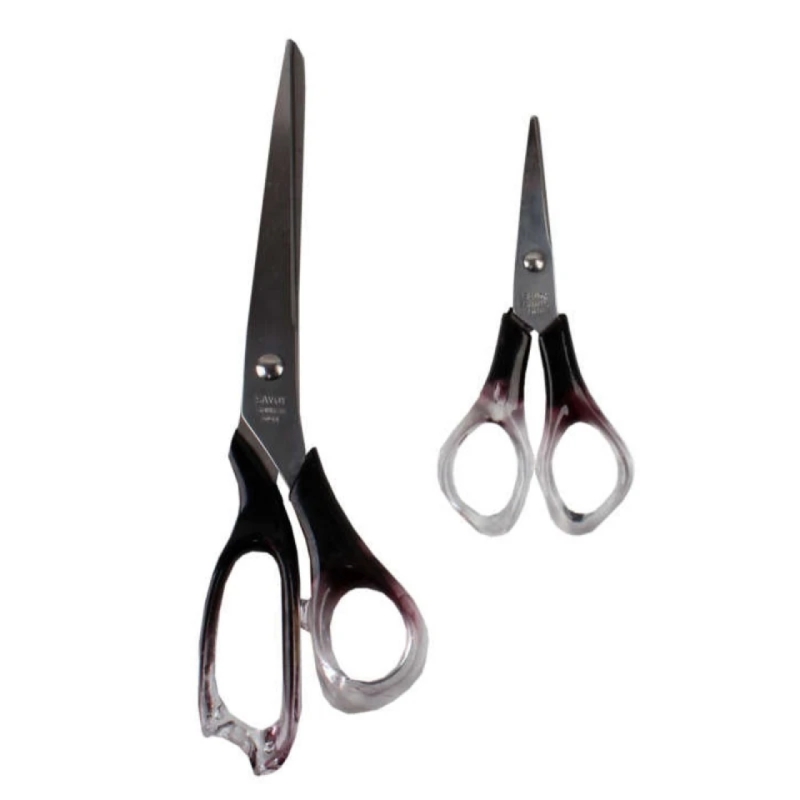 قیچی خیاطی مدل دسته عسلی بسته 2 عددی