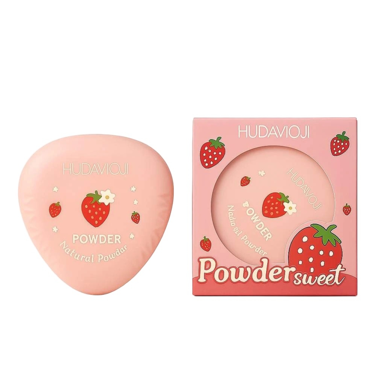 پنکک صورت دو طبقه هدی موجی مدل توت فرنگی وزن 16 گرم شماره 03