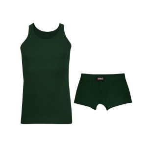 ست شورت و زیرپوش بدون آستین یقه گرد مردانه نیکو کد NIM-1954 رنگ سدری