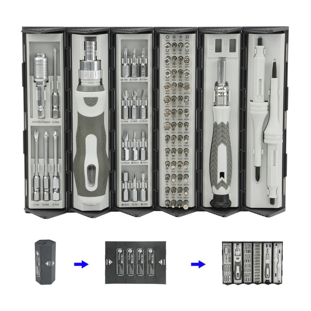  ست پیچ گوشتی 74 عددی پرووان مدل PGS106 