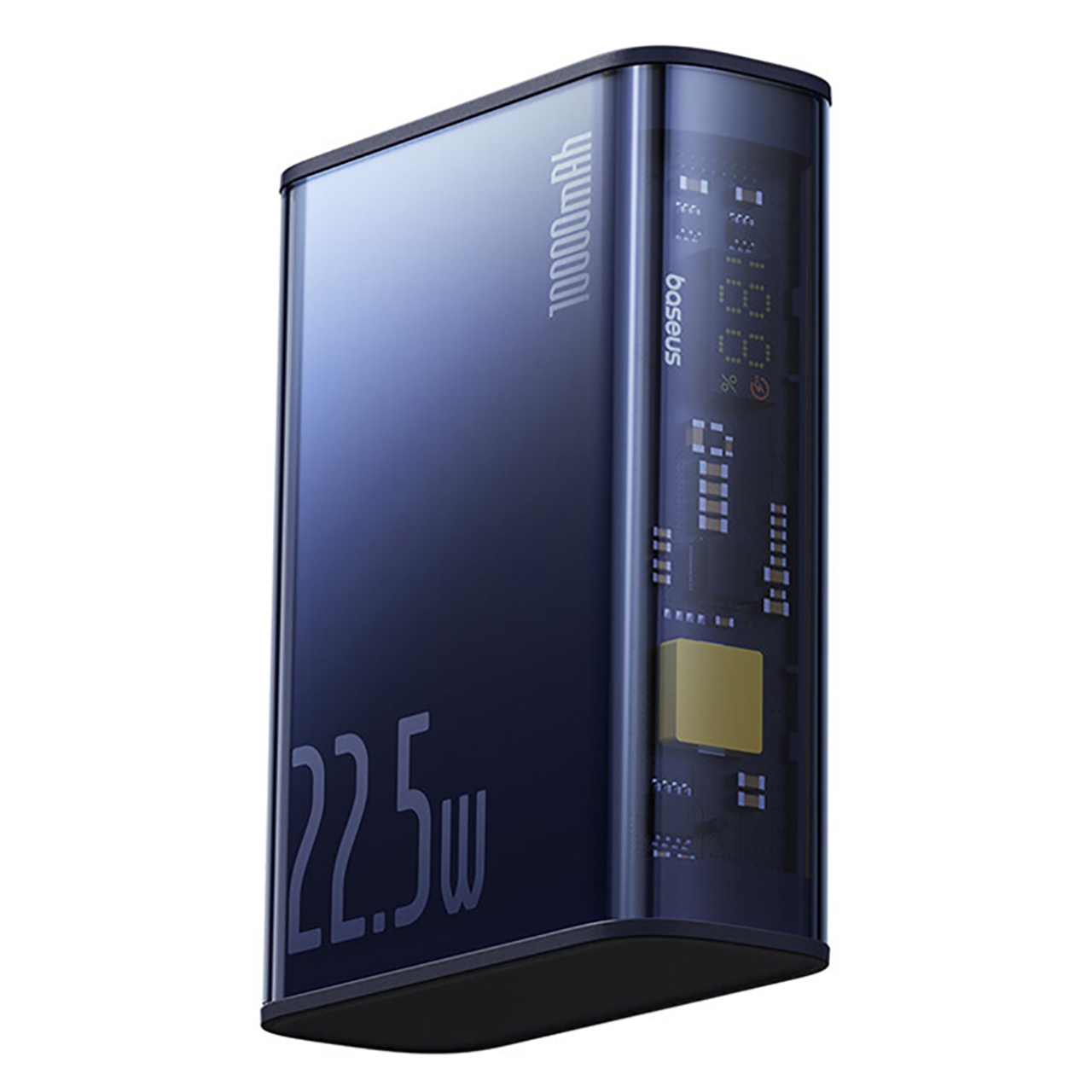  پاوربانک فست شارژ تایپ سی و یو اس بی 22.5 وات 10000 طرح نیمه شفاف بیسوس مدل PPTSZ10 B10451500211 