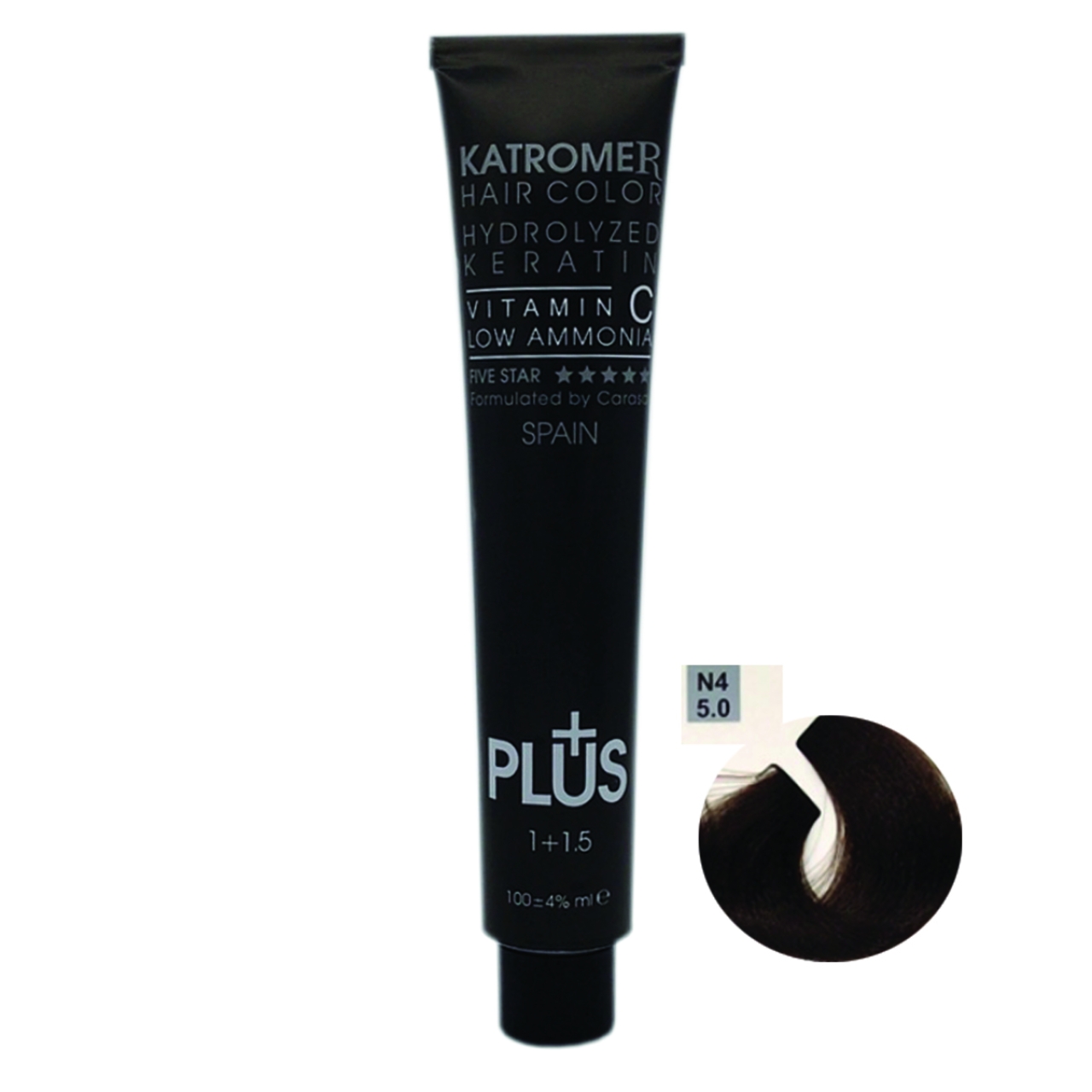 رنگ مو کاترومر شماره 4 رنگ قهوه ايي متوسط حجم 100 میلی لیتر