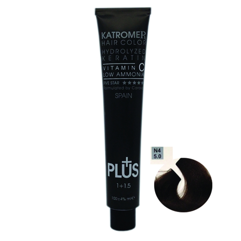 رنگ مو کاترومر شماره 4 رنگ قهوه ايي متوسط حجم 100 میلی لیتر