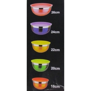 لگن آشپزخانه درب رنگی یونیک مجموعه 5 عددی