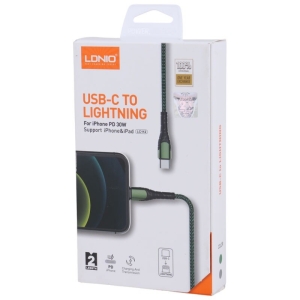 کابل تایپ سی به لایتنینگ فست شارژ الدینیو مدل LC112