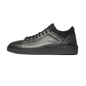 کفش مردانه چرم نعمتی اسپرت مدل pimenta بندی جورابی مشکی زیره مشکی