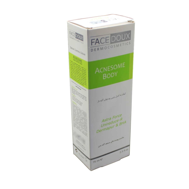 کرم کنترل چربی بدن آکنه زوم فیس دوکس حجم ۷۵ میلی لیتر