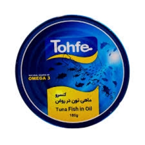 کنسرو تن ماهی تحفه حجم ۱۸۰ گرمی