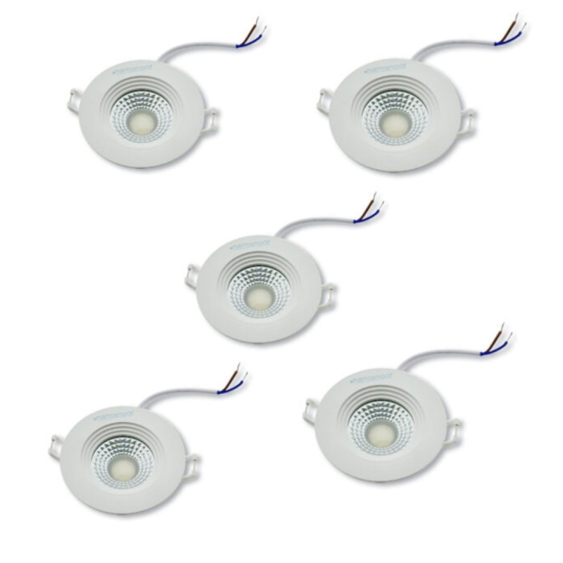 پنل توکار ال ای دی 7 وات نمانور مدل ماهک مجموعه 5 عددی