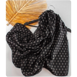 شال زنانه پلیسه نخ دور عدسی پاییزه - طرح شیما