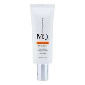 کرم ضد آفتاب بدون رنگ ام کیو spf50 مناسب پوست چرب حجم 55 میل
