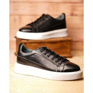 کفش مردانه چرم نعمتی اسپرت مدل oliver بندی مشکی 