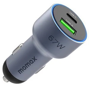  شارژر فندکی فست شارژ ماشین تایپ سی و یو‌اس‌بی 67 وات مومکس مدل UC16 