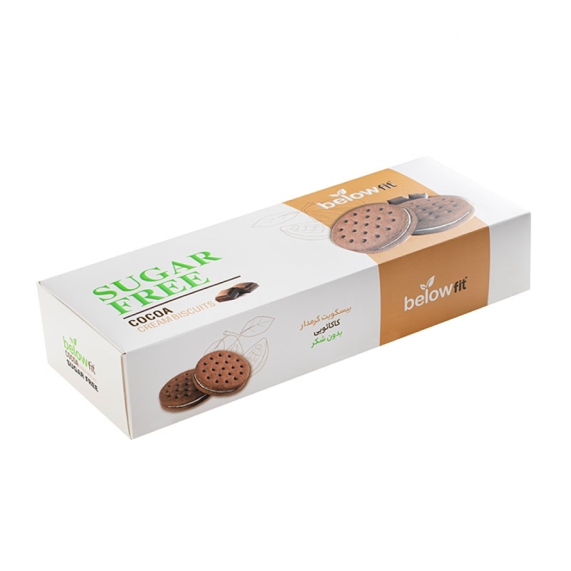 بیسکوئیت کرمدار کاکائویی بدون قند بیلو 450 گرم
