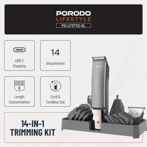 ست ریش تراش و ماشین اصلاح شارژی 14 کاره پورودو Porodo PD-LFST112-SL