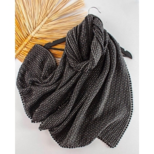 شال زنانه پلیسه نخ دور عدسی پاییزه - طرح شانا