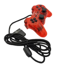 دسته بازی پلی استیشن 2 مدل شیشه ای قرمز