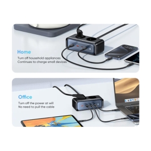  چندراهی و محافظ برق 2 سوکت، 2 یو اس بی و 2 تایپ سی 70 وات مک دودو 70 وات مدل CH-461 